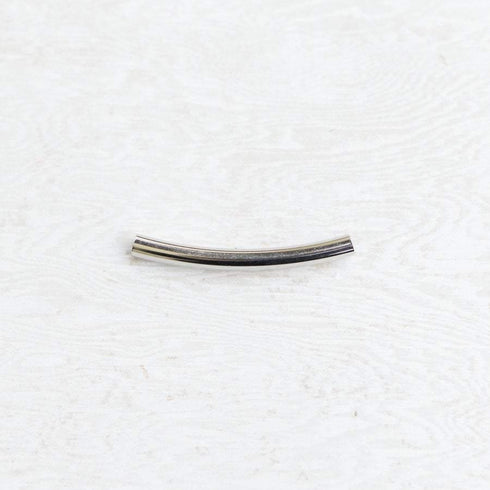 10 Pieces Silver 50mm x 5mm Curved Tube Spacer Tubular